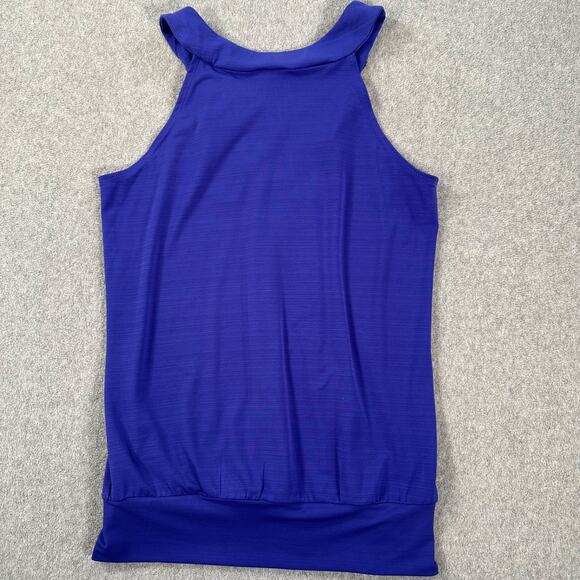 IZ Byer Y2k Statement Neck Beaded Top Women's Large Purple Gathered Waist - Picture 8 of 8